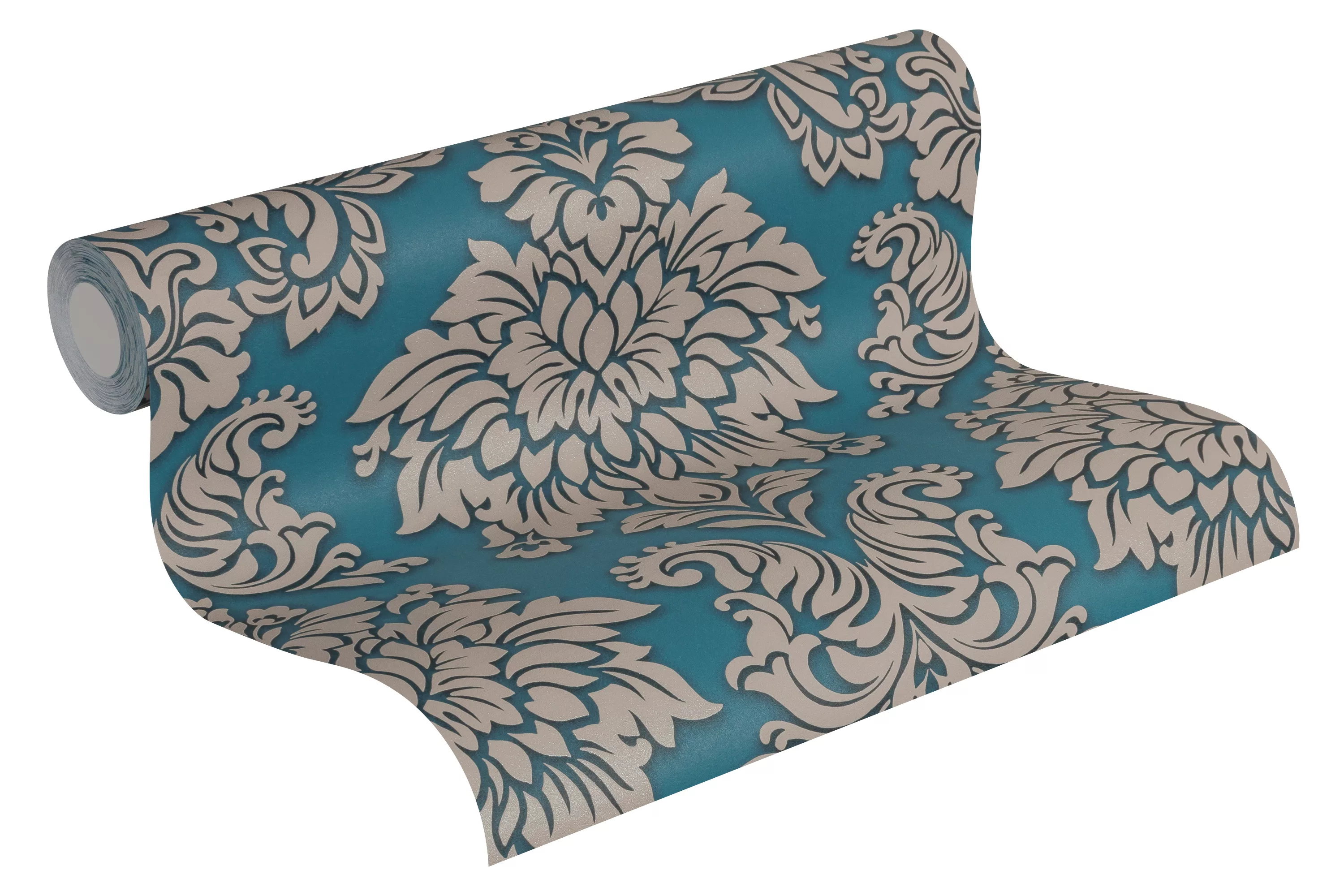 AS-Creation Vliestapete Metropolitan Stories Barock Ornamente Blau Beige FS günstig online kaufen