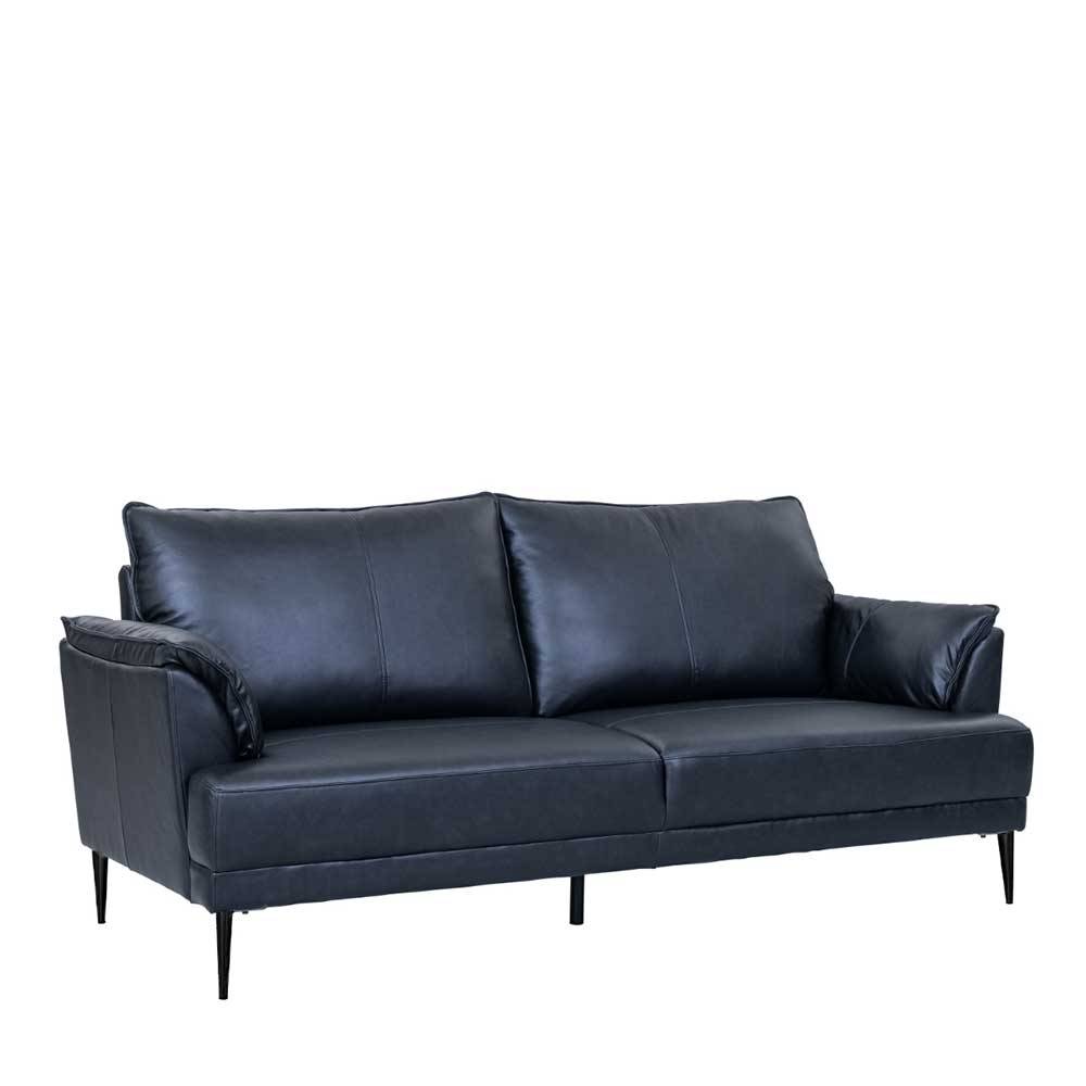 Leder Sofa Sofa mit Fußgestell aus Metall aus Echtleder günstig online kaufen