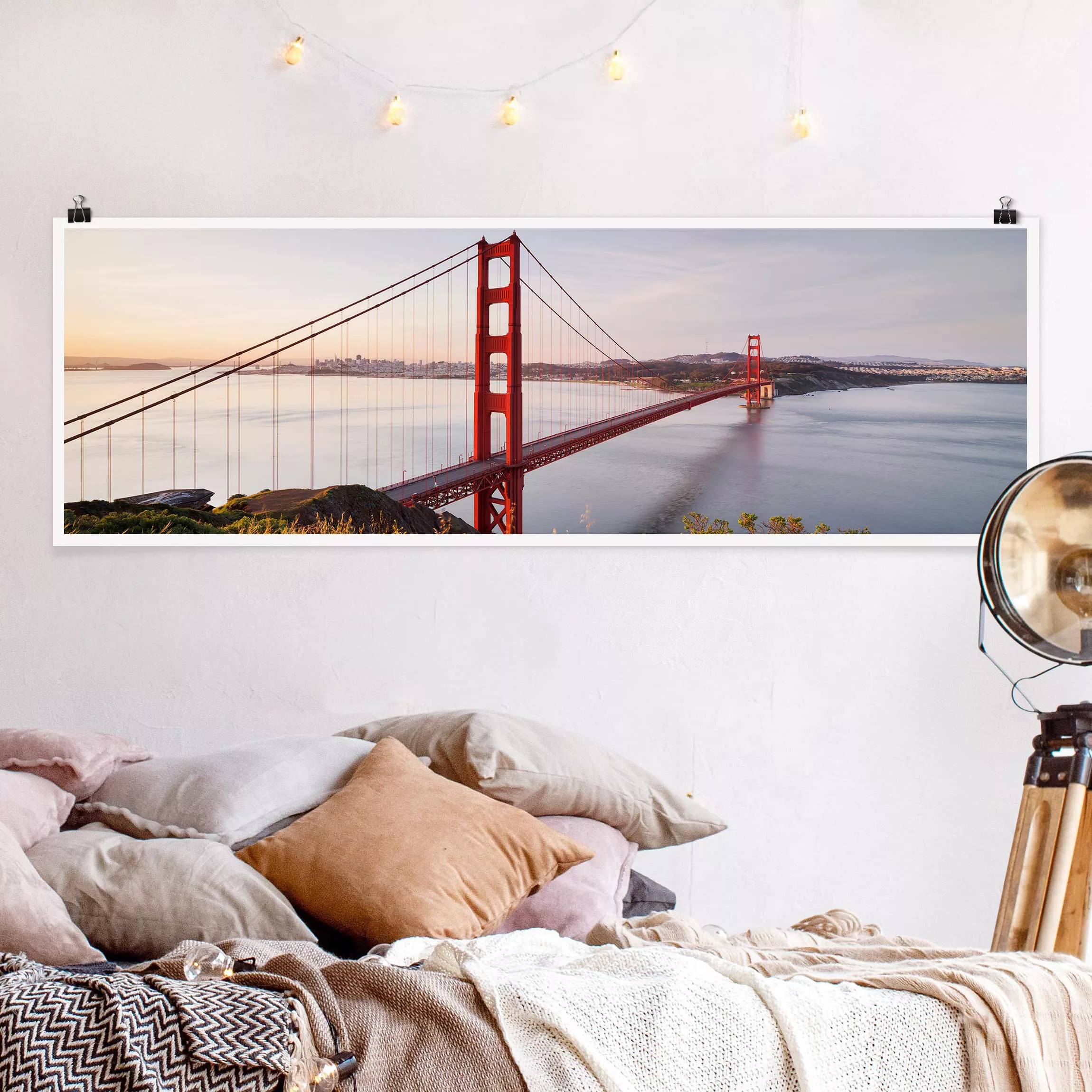 Panorama Poster Architektur & Skyline Golden Gate Bridge in San Francisco günstig online kaufen
