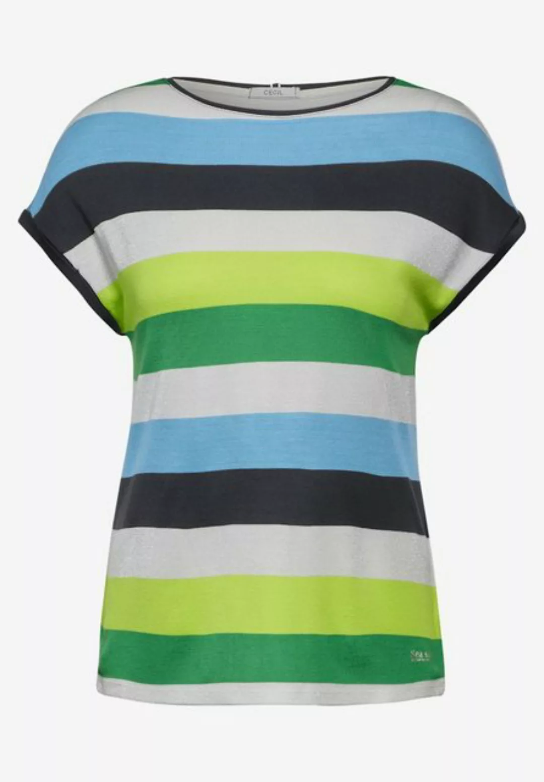 Cecil T-Shirt Cecil / Da.Shirt, Polo / bold stripe with lurex Shirt günstig online kaufen