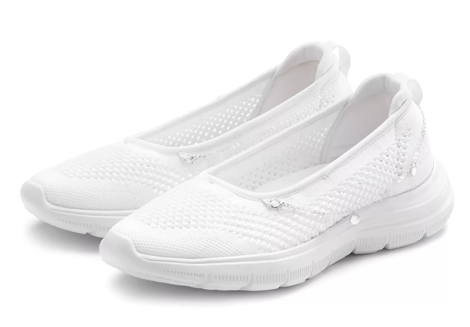 LASCANA Sneaker "Slip-On-Sneaker", mit Ketten-Element, Slipper, Ballerina, günstig online kaufen