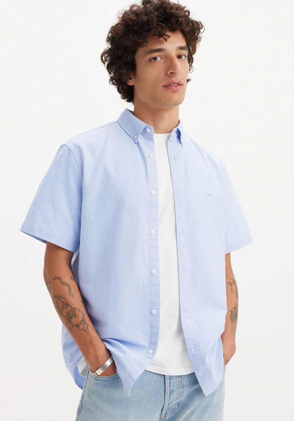 Levi's® Kurzarmhemd SS AUTHENTIC BUTTON DOWN mit kleiner Logostickerei auf günstig online kaufen