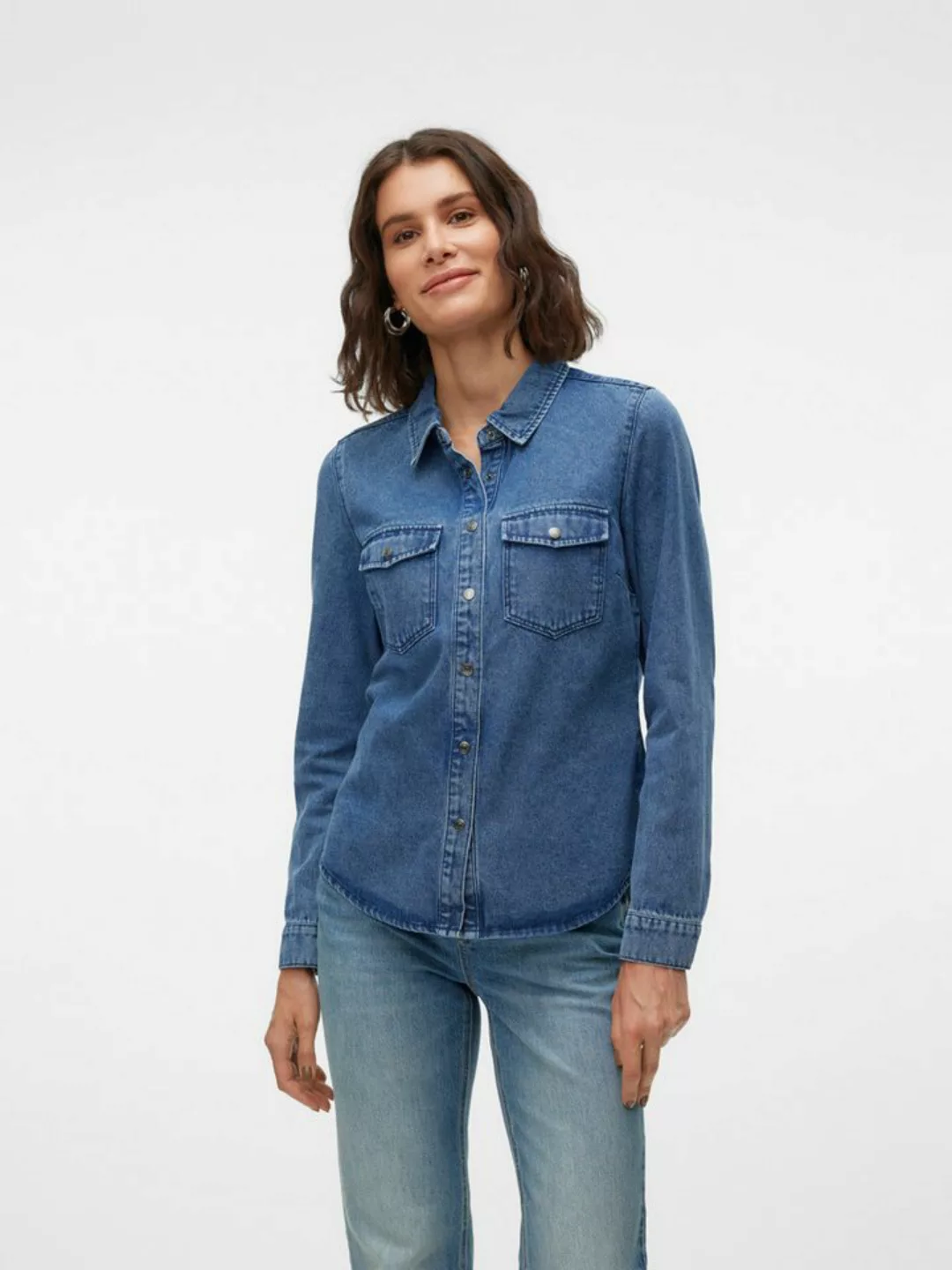 Vero Moda Jeansbluse VMJENNIE LS DENIM SHIRT MIX NOOS günstig online kaufen