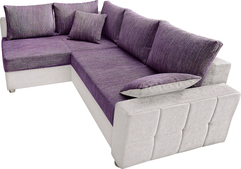 COLLECTION AB Ecksofa Parma, mit Bettfunktion, inkl. Zier- und Rückenkissen günstig online kaufen