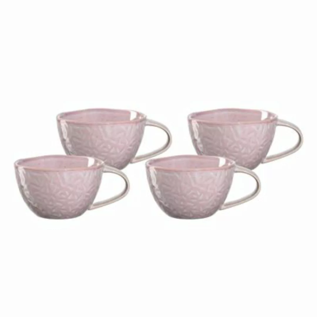 LEONARDO MATERA Keramiktasse 290 ml rosa 4er Set Tassen günstig online kaufen