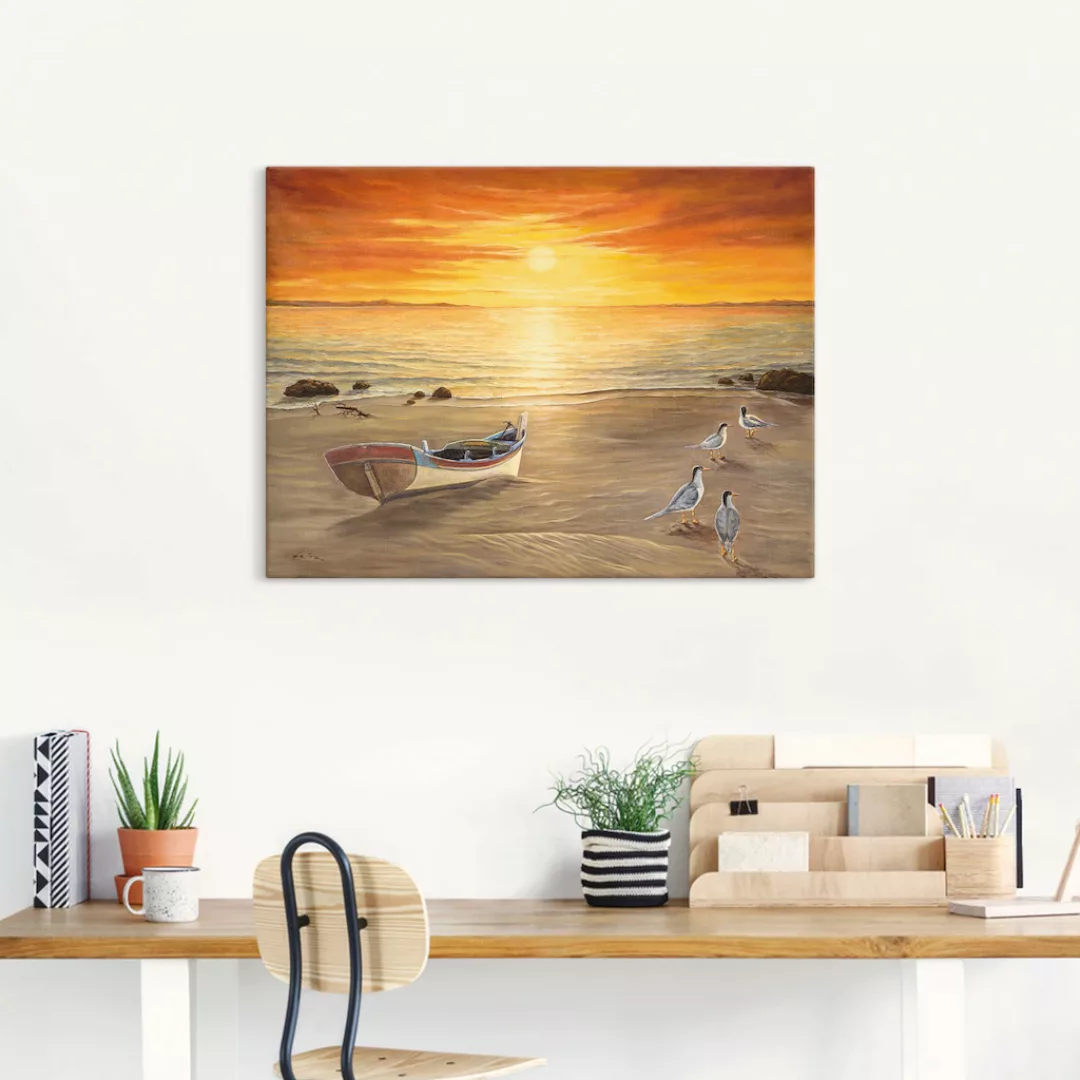 Artland Wandbild »Möwen«, Sonnenaufgang & -untergang, (1 St.), als Alubild, günstig online kaufen