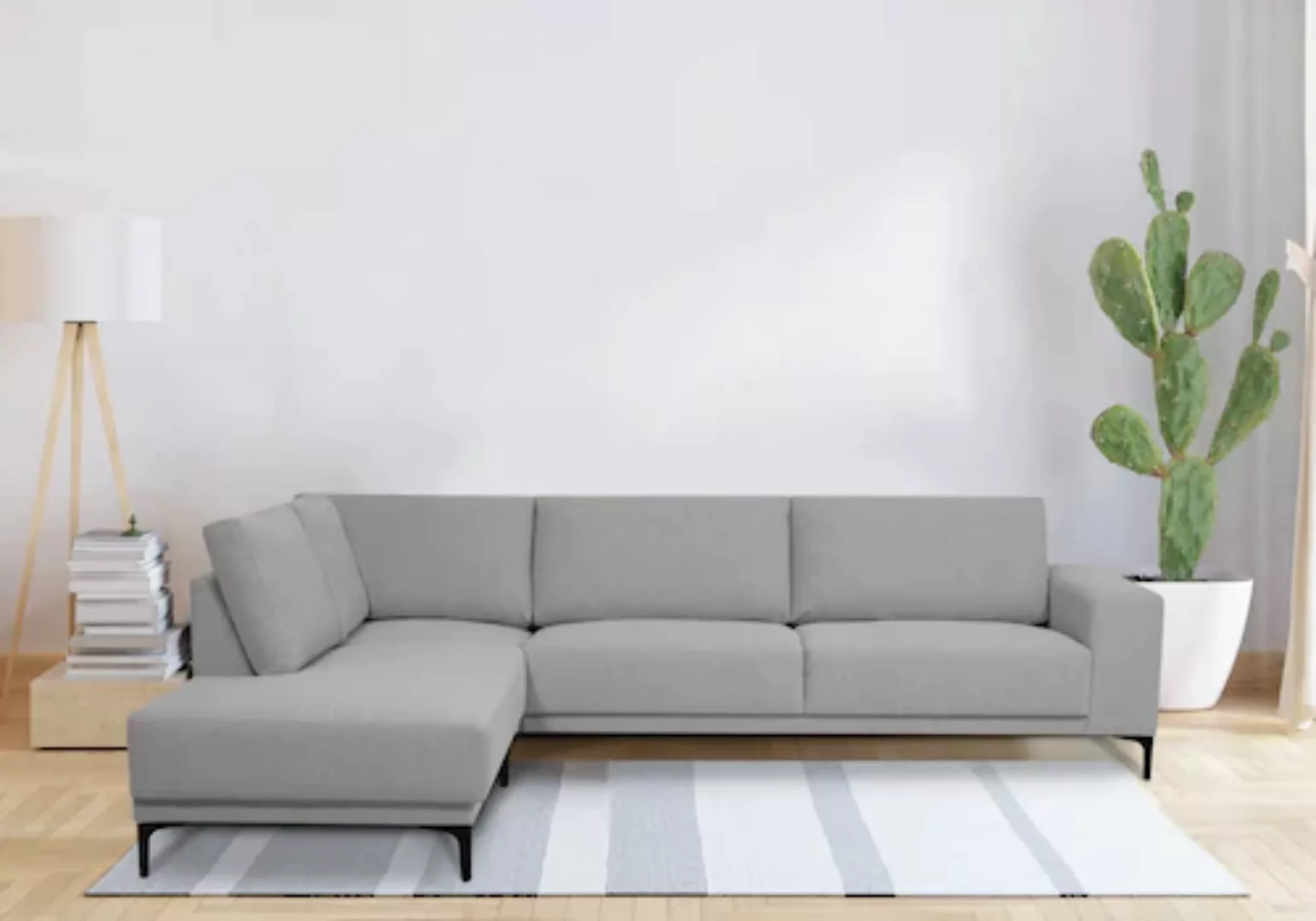 Places of Style Ecksofa »Xander, L-Form,«, Breite 289 cm, Webstoff, Soft-To günstig online kaufen