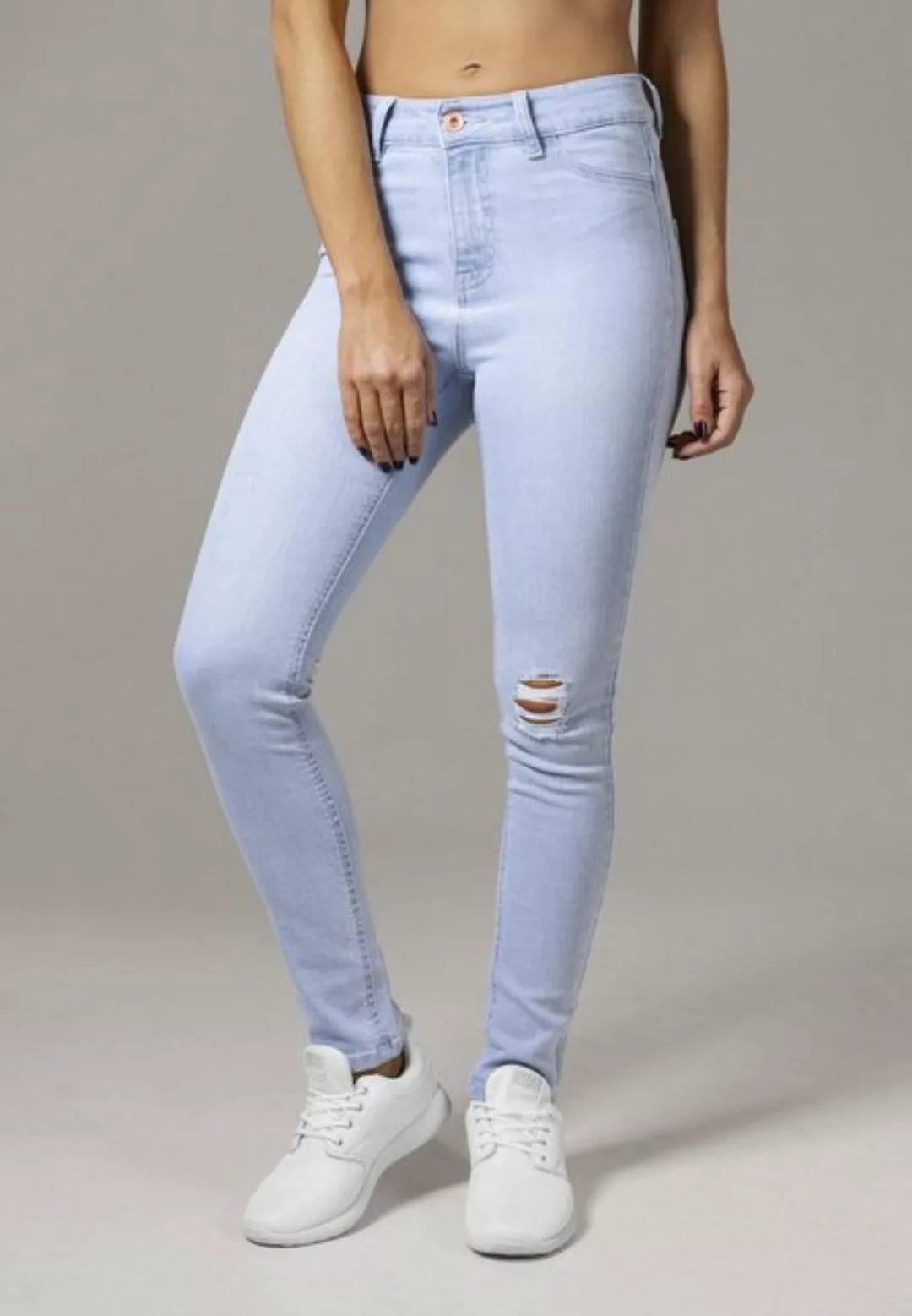 URBAN CLASSICS Bequeme Jeans Urban Classics Damen Ladies High Waist Skinny günstig online kaufen