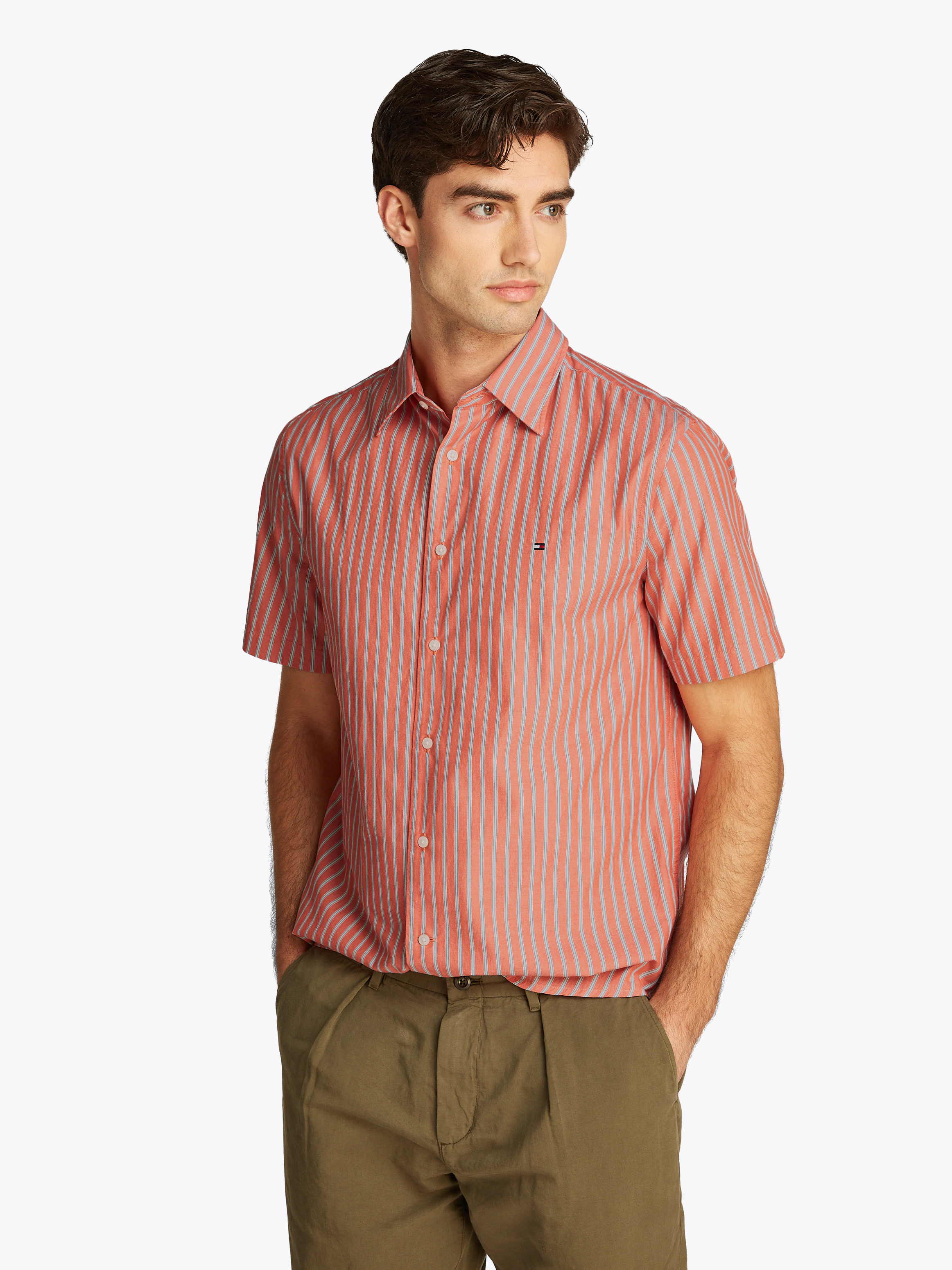 Tommy Hilfiger Kurzarmhemd "FLEX POPLIN RETRO STP SS SHIRT" günstig online kaufen