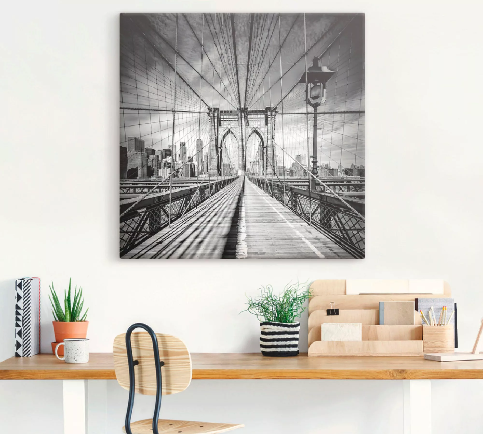 Artland Wandbild "New York City Brooklyn Bridge", Amerika, (1 St.) günstig online kaufen