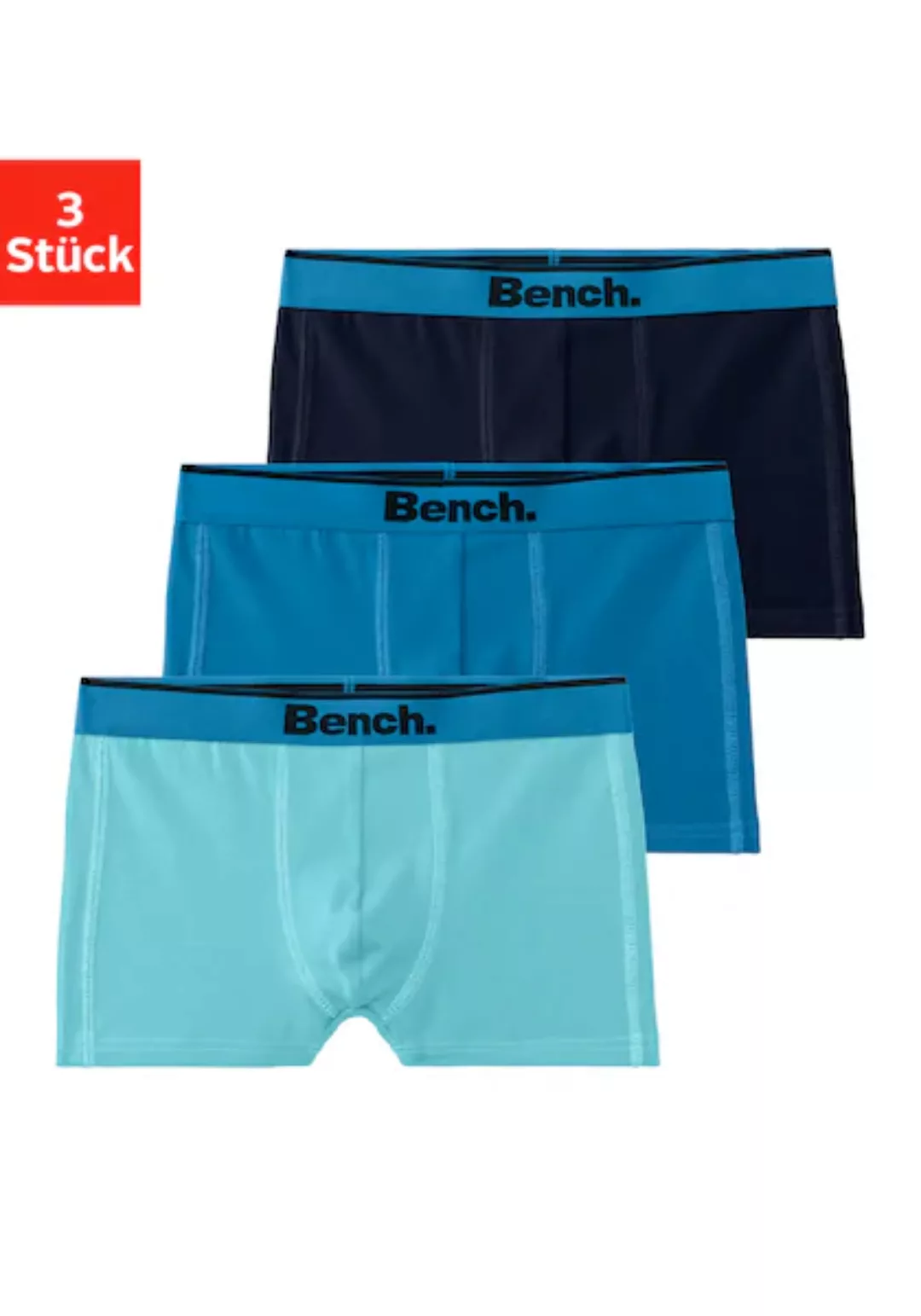 Bench. Boxer, (Packung, 3 St.), mit Ziernähten vorn günstig online kaufen