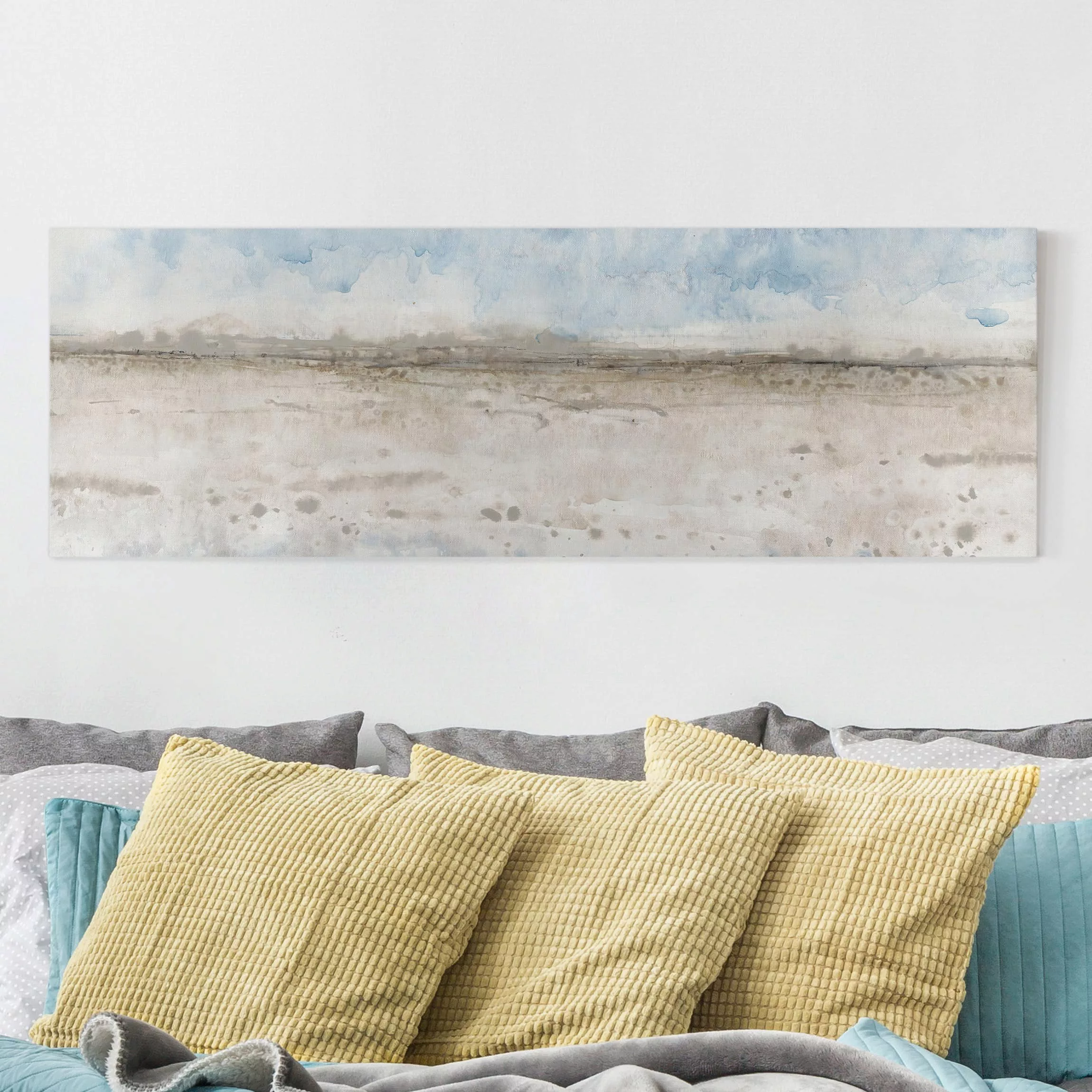 Leinwandbild Abstrakt - Panorama Horizont-Kante I günstig online kaufen