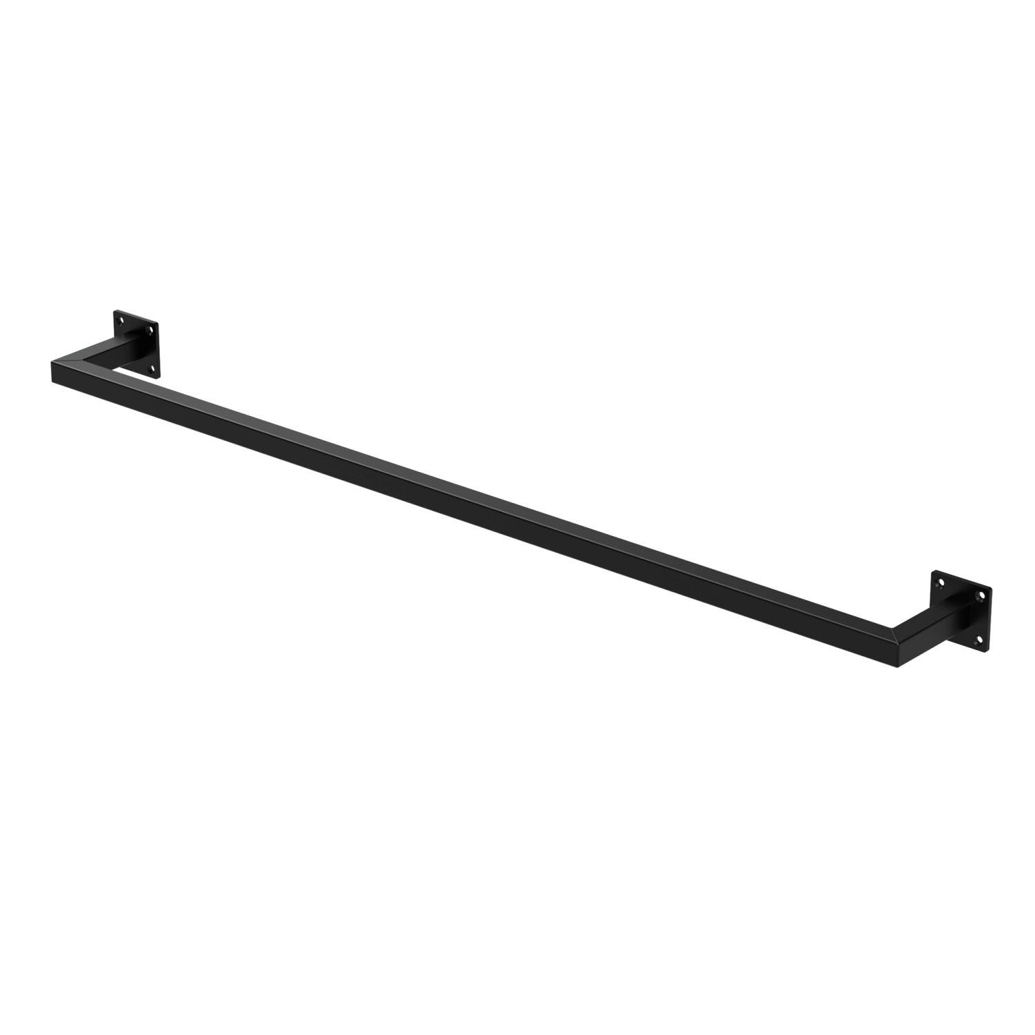 ML-Design Kleiderstange Rechteck für Wand T12cmxB110cm Schwarz aus Stahl U- günstig online kaufen