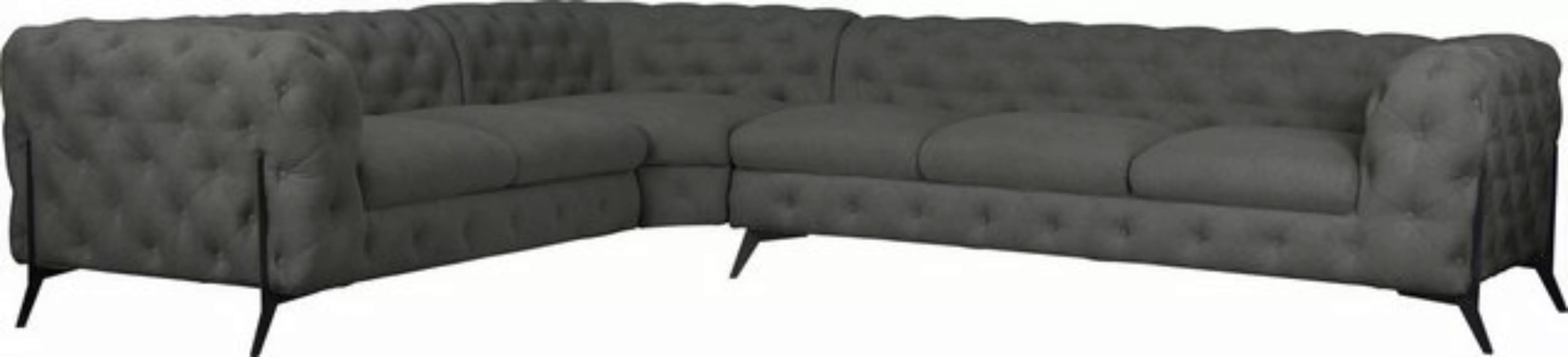 Leonique Chesterfield-Sofa Amaury L-Form, großes Ecksofa, Chesterfield-Opti günstig online kaufen