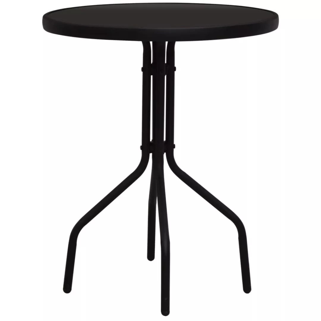 3-tlg. Bistro-set Pvc Rattan Schwarz günstig online kaufen