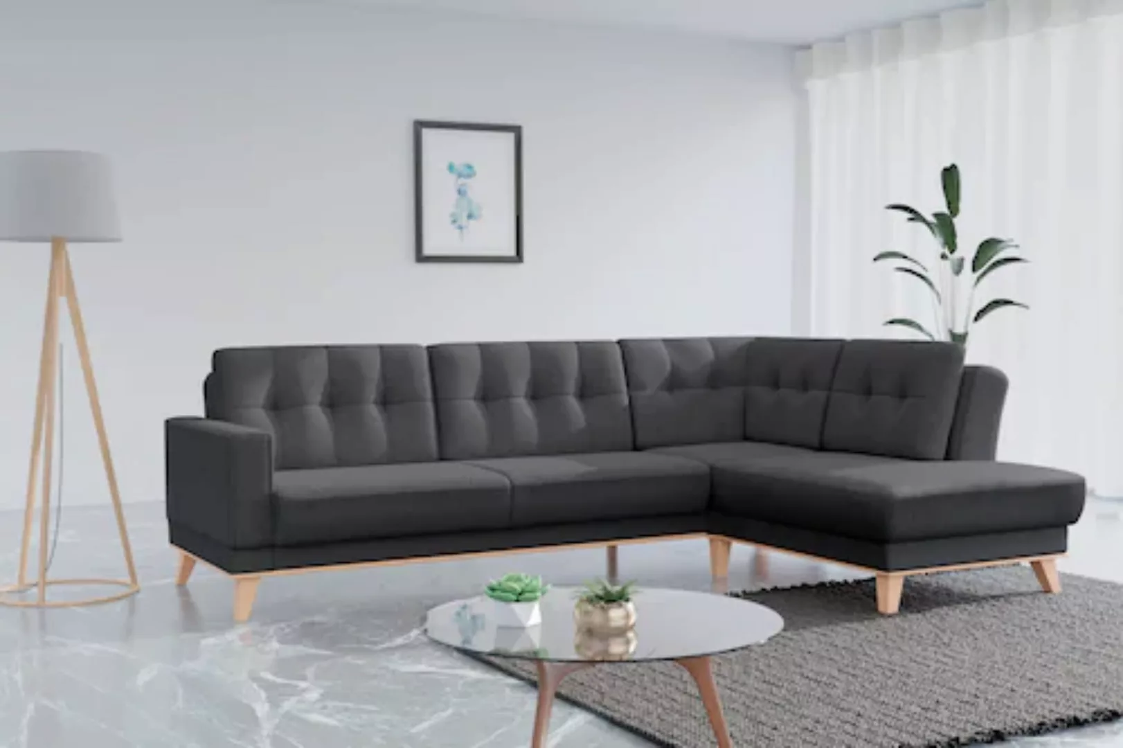 sit&more Ecksofa "Lavida L-Form", wahlweise mit Kippfunktion und Bettkasten günstig online kaufen