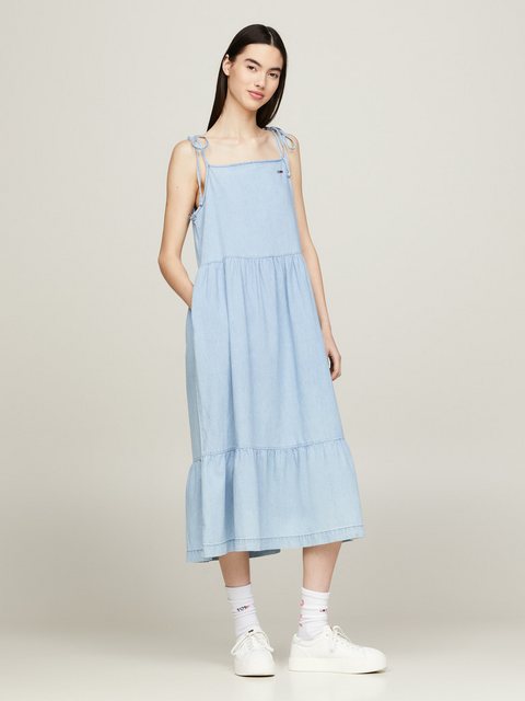 Tommy Jeans Jeanskleid TJW CHAMBRAY DRESS EXT mit Tommy Jeans Flagge günstig online kaufen