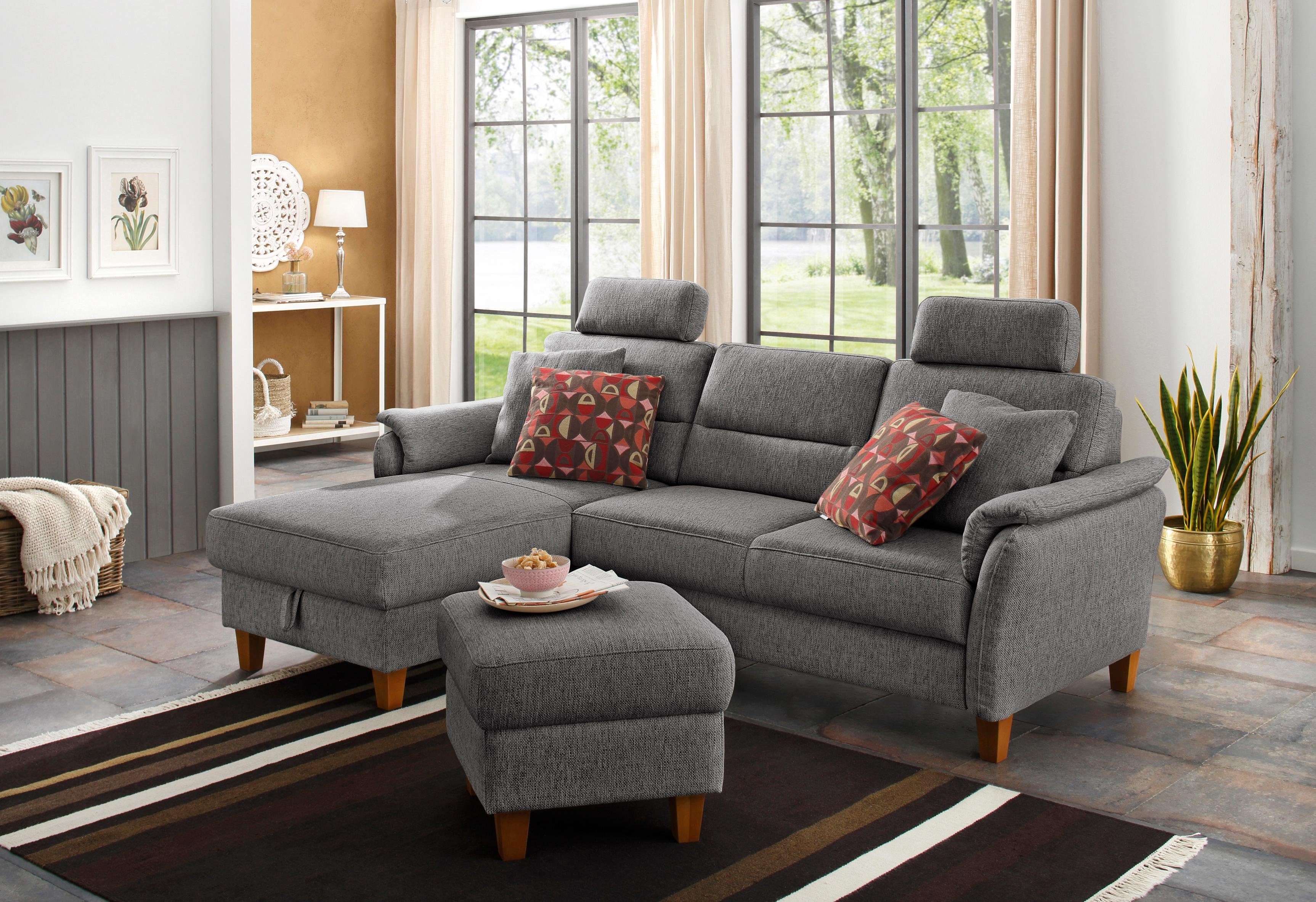 Home affaire Ecksofa Palmera L-Form, Federkern, günstig online kaufen