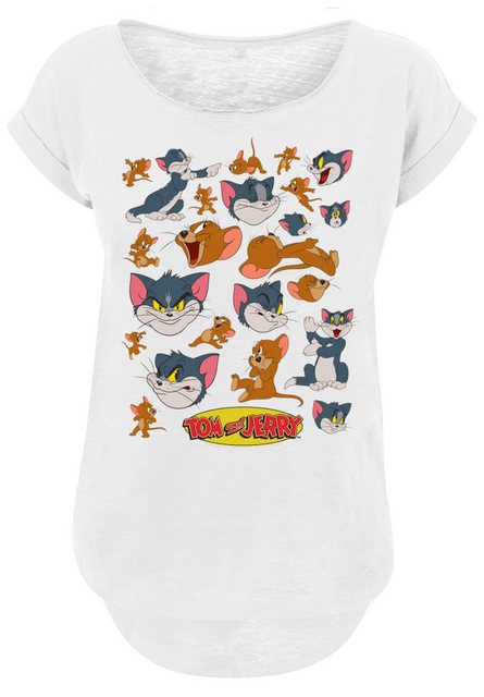 F4NT4STIC T-Shirt "Long Cut T-Shirt Tom and Jerry TV Serie Many Faces", Dam günstig online kaufen