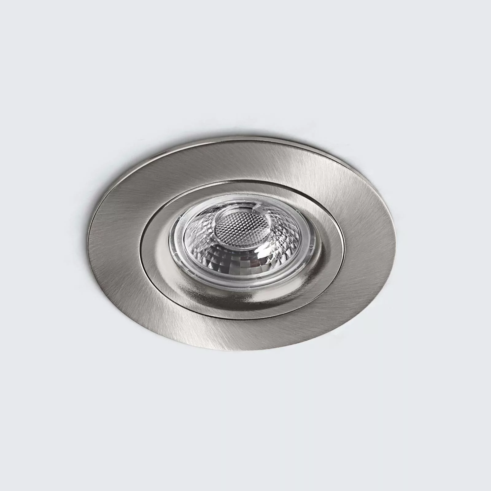 LED-Deckeneinbaustrahler DL6809, rund, nickel günstig online kaufen