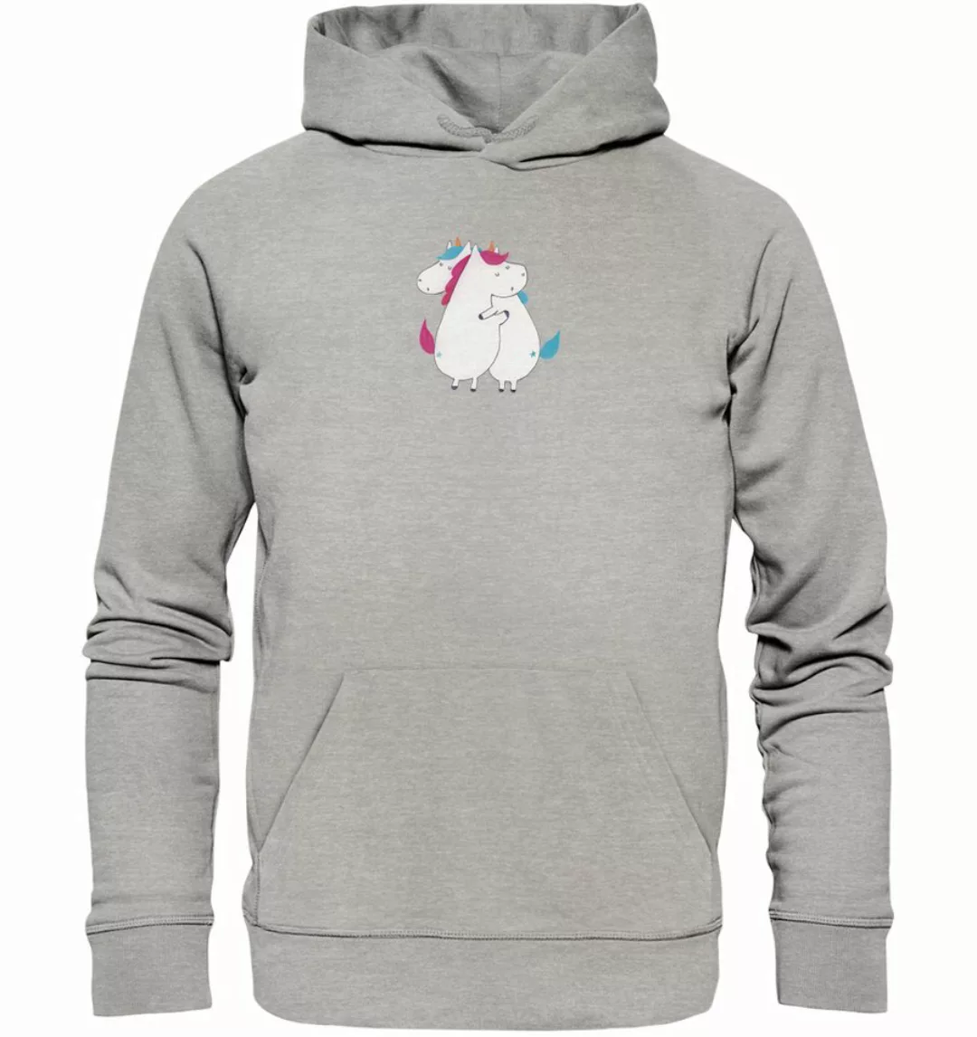 Mr. & Mrs. Panda Hoodie Einhörner Umarmen Größe XL - Heather Grey - Geschen günstig online kaufen