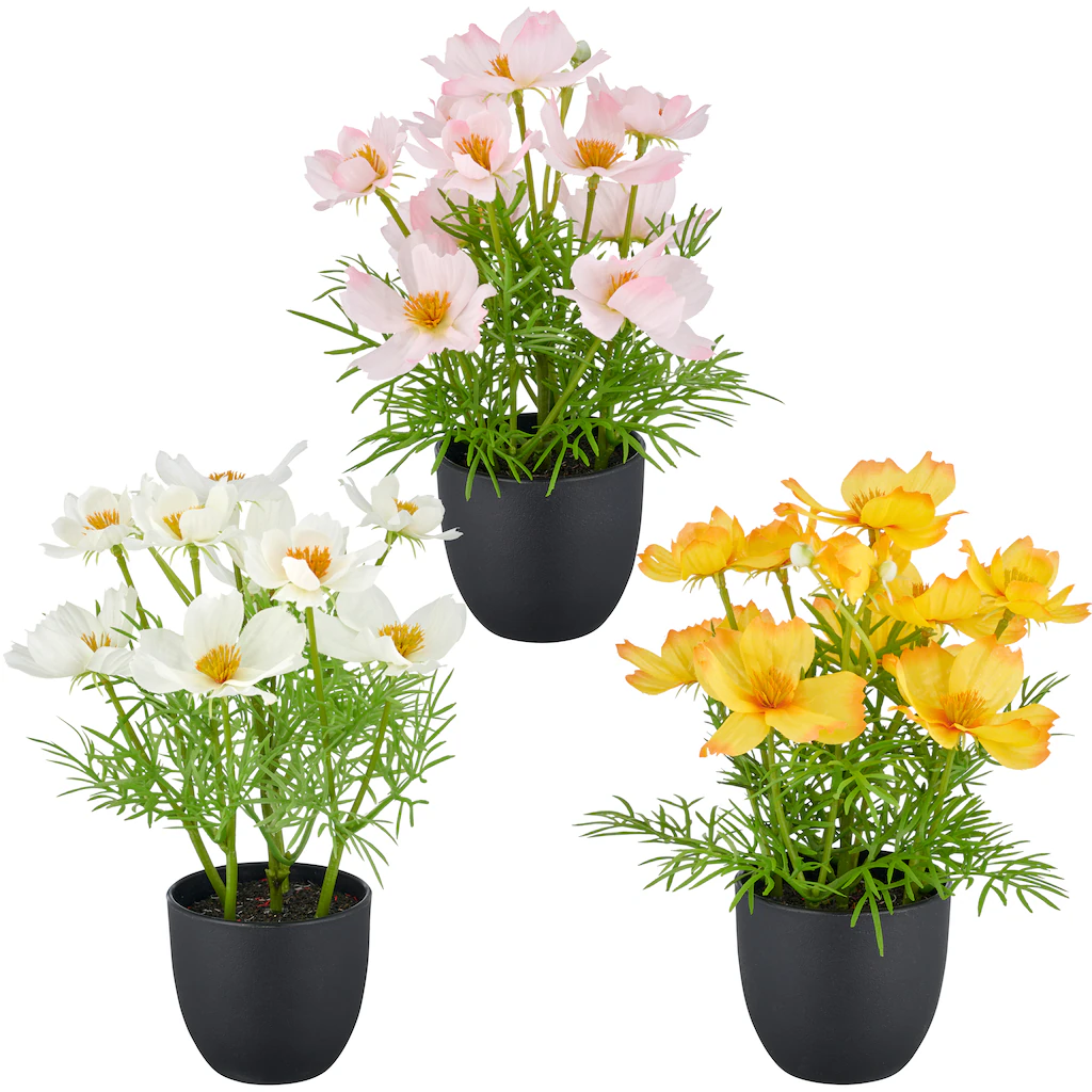 Creativ green Kunstpflanze "Cosmea", mit farbenfrohen Blüten günstig online kaufen