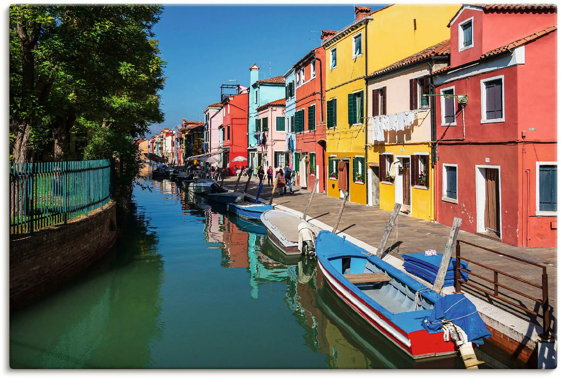 Artland Wandbild »Bunte Gebäude auf Insel Burano Venedig«, Bilder von Boote günstig online kaufen
