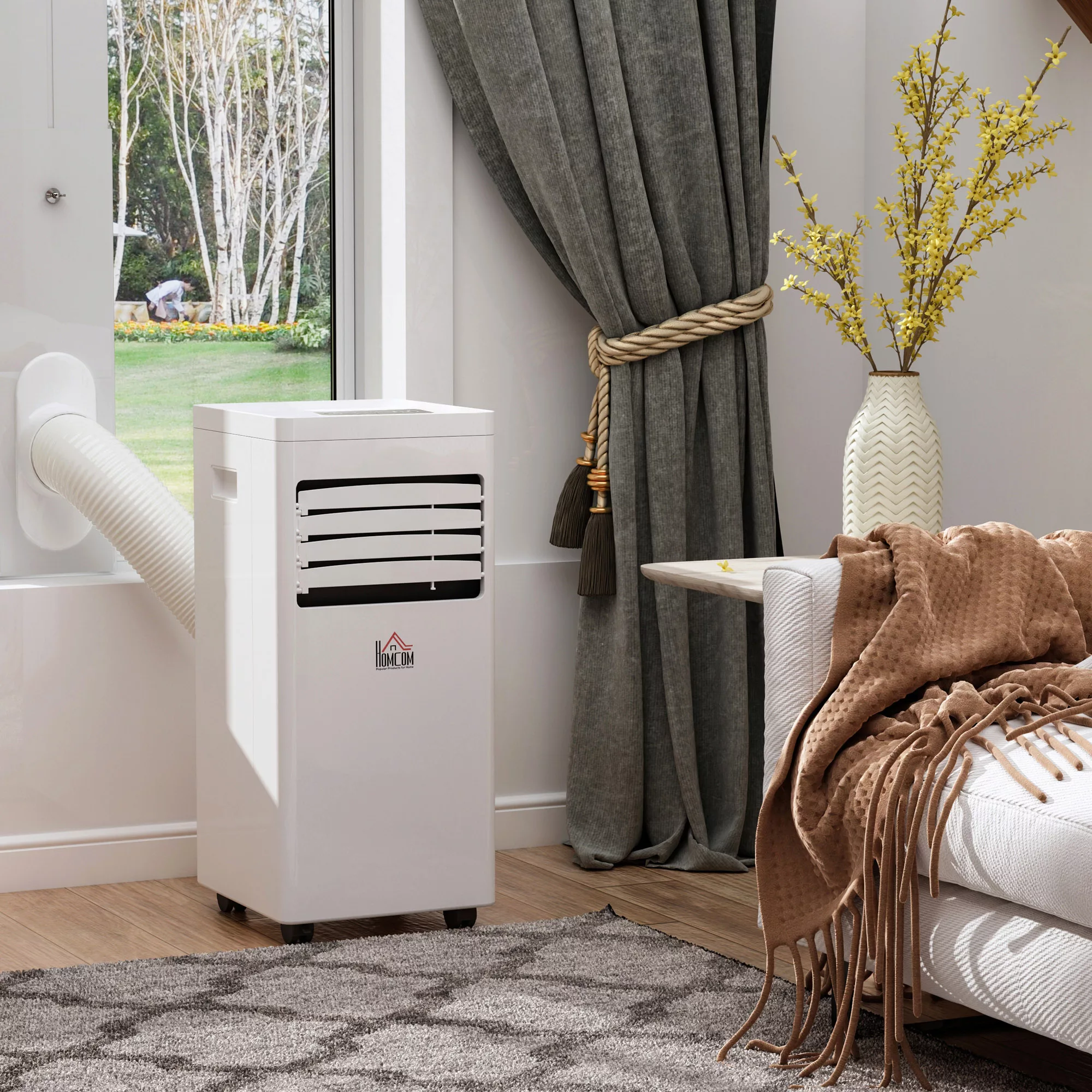 HOMCOM Mobile Klimaanlage 2,1 kW 3-in-1 Klimagerät-Kühlen Entfeuchtung und günstig online kaufen