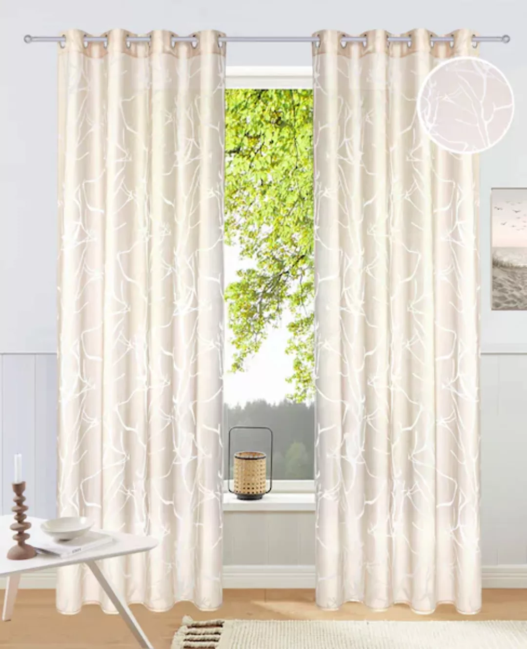 my home Gardine Anna, Ösen (1 günstig online kaufen