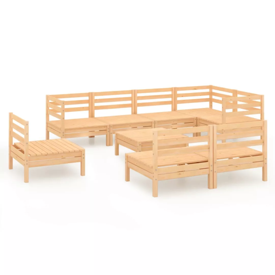 9-tlg. Garten-lounge-set Massivholz Kiefer günstig online kaufen