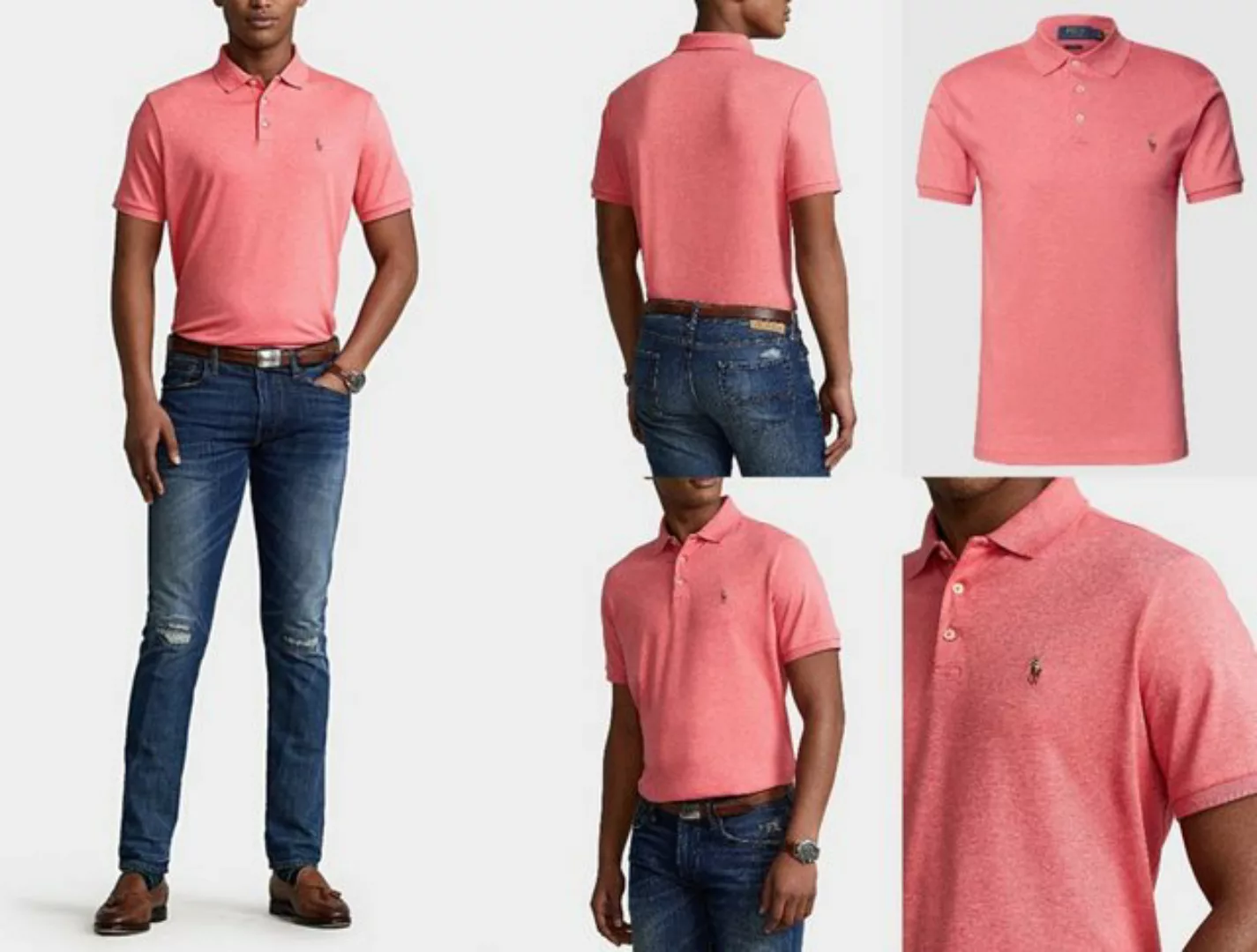 Ralph Lauren Poloshirt Polo Ralph Lauren Slim-Fit Polohemd Weiches Hemd T-S günstig online kaufen
