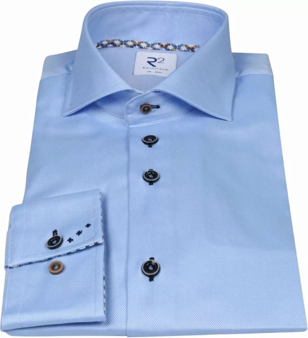 R2 Twill Hemd Hellblau - Größe 41 günstig online kaufen