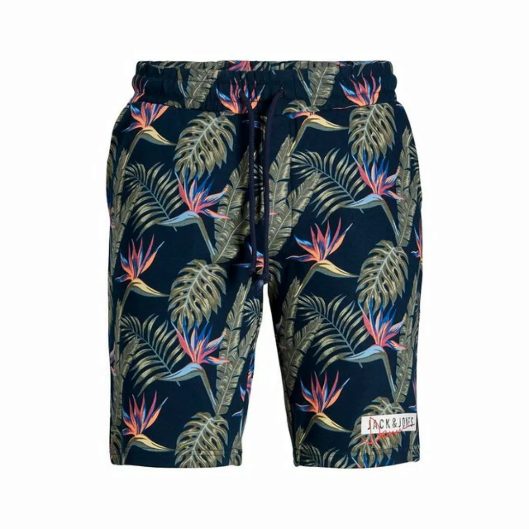 Jack & Jones Shorts Große Größen Sweat-Shorts Floralprint navy JJICOASTAL J günstig online kaufen