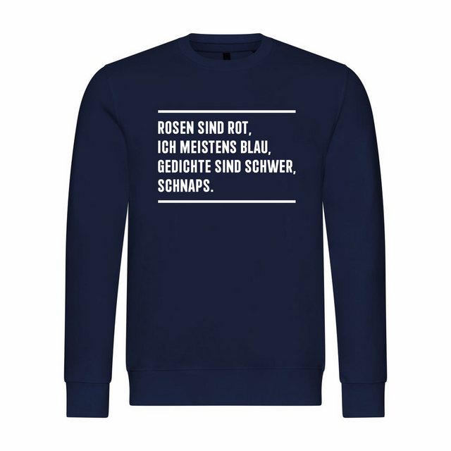 deinshirt Rundhalspullover Herren Sweatshirt Rosen sind rot Mit Print Motiv günstig online kaufen