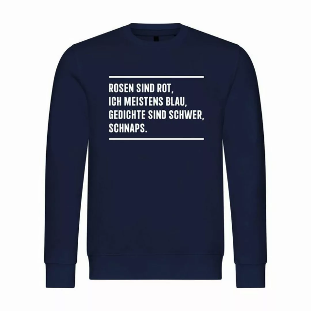 deinshirt Rundhalspullover Herren Sweatshirt Rosen sind rot Mit Print Motiv günstig online kaufen