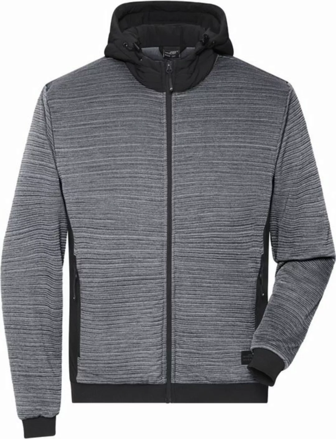 James & Nicholson Fleecejacke Herren Hybrid Strickfleece Jacke günstig online kaufen