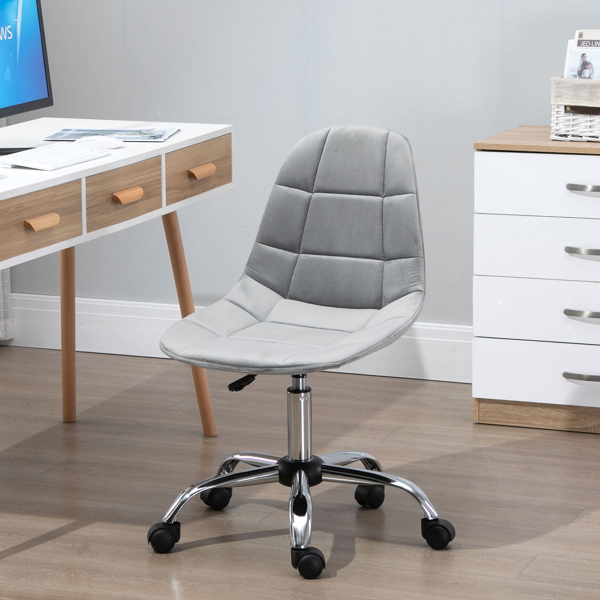 Vinsetto Bürostuhl, Ergonomisches und Höhenverstellbares Design Ohne Armleh günstig online kaufen