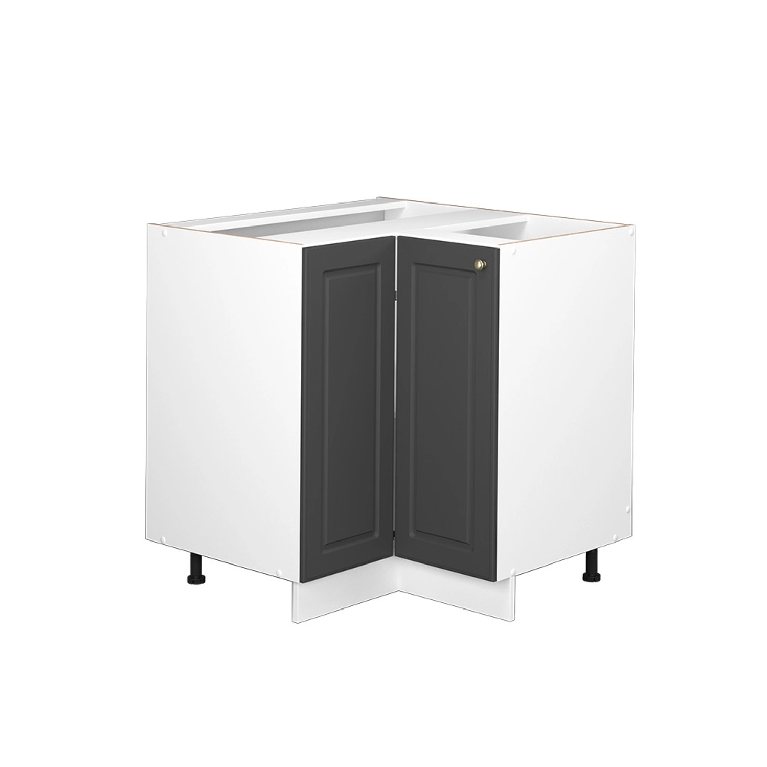 Vicco Eckunterschrank Fame-Line, Anthrazit-Gold/Weiß, 80.5 cm, günstig online kaufen