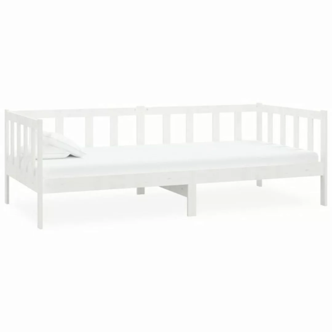 vidaXL Bett Tagesbett Weiß Kiefer Massivholz 90x200 cm günstig online kaufen