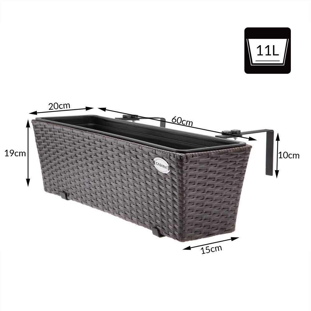 Casaria Blumenkasten, 4er Set 11 Liter günstig online kaufen
