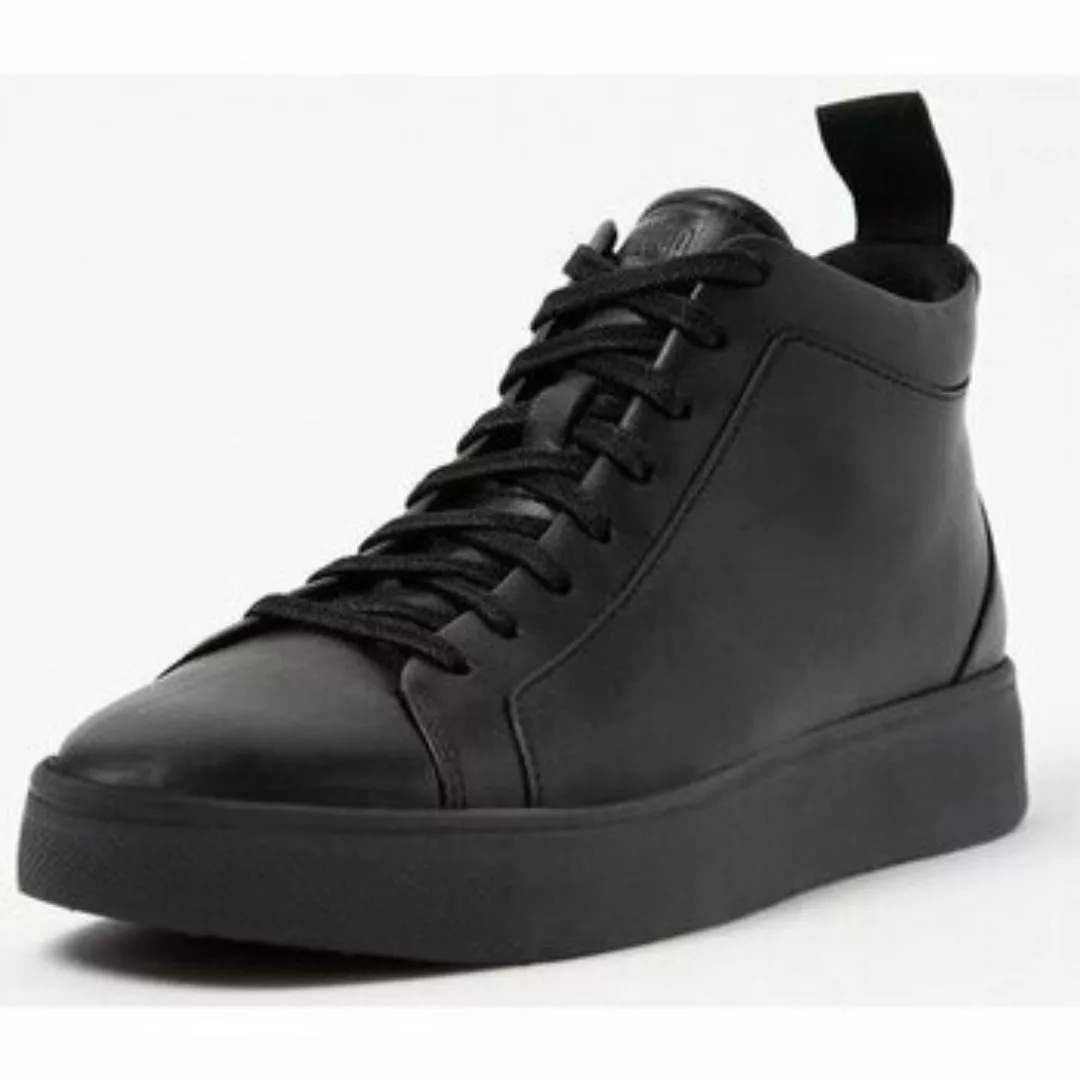 FitFlop  Sneaker RALLY II LEATHER HIGH-TOP SNEAKERS ALL BLACK günstig online kaufen