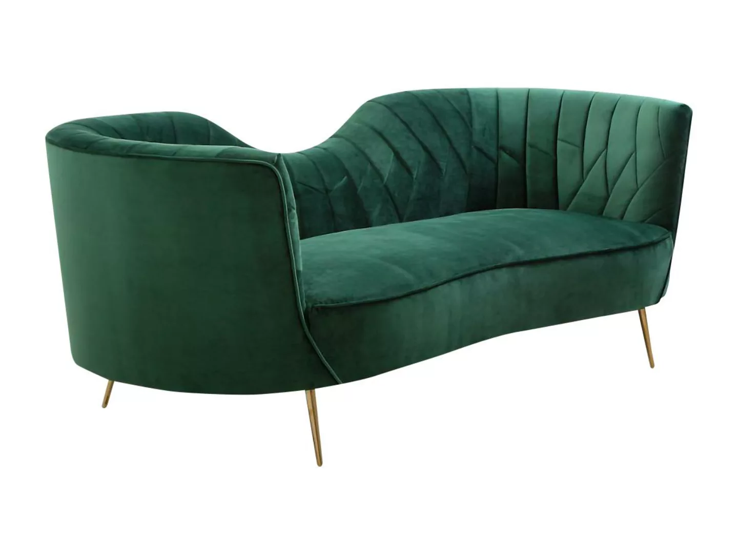 Sofa 3-Sitzer - Samt - Dunkelgrün - ADELE von PASCAL MORABITO günstig online kaufen