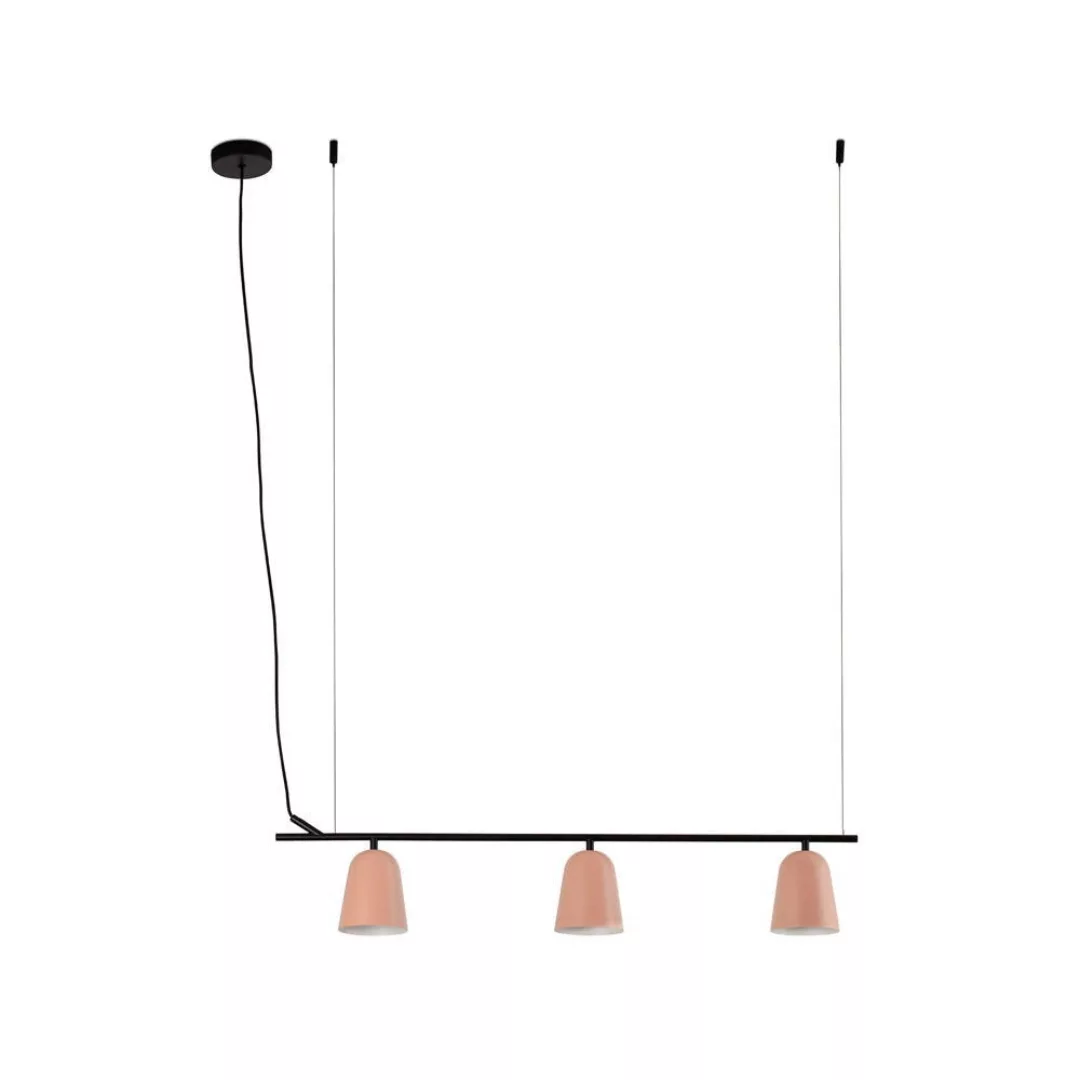 Hängelampe Studio, rosa, dezentral, Länge 91 cm, 3-flg. günstig online kaufen