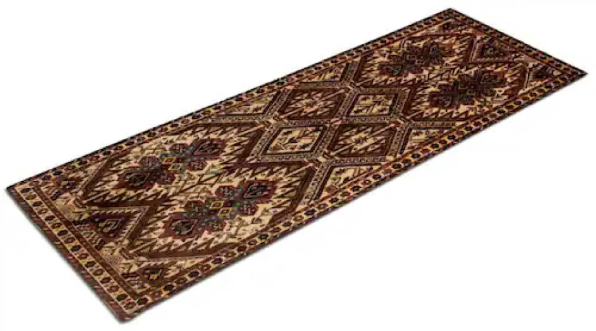morgenland Wollteppich »Sharbabak Teppich handgeknüpft blau«, rechteckig, h günstig online kaufen