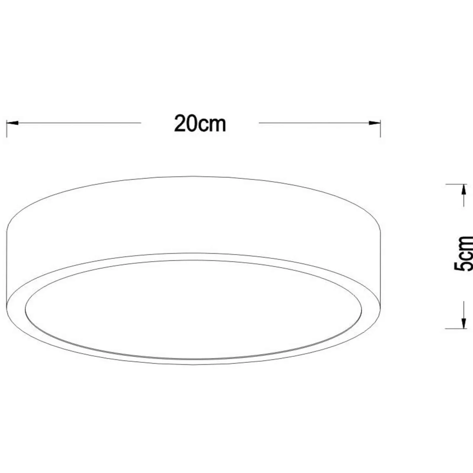 LED Deckenleuchte Unar in Schwarz 12W 840lm 200mm günstig online kaufen