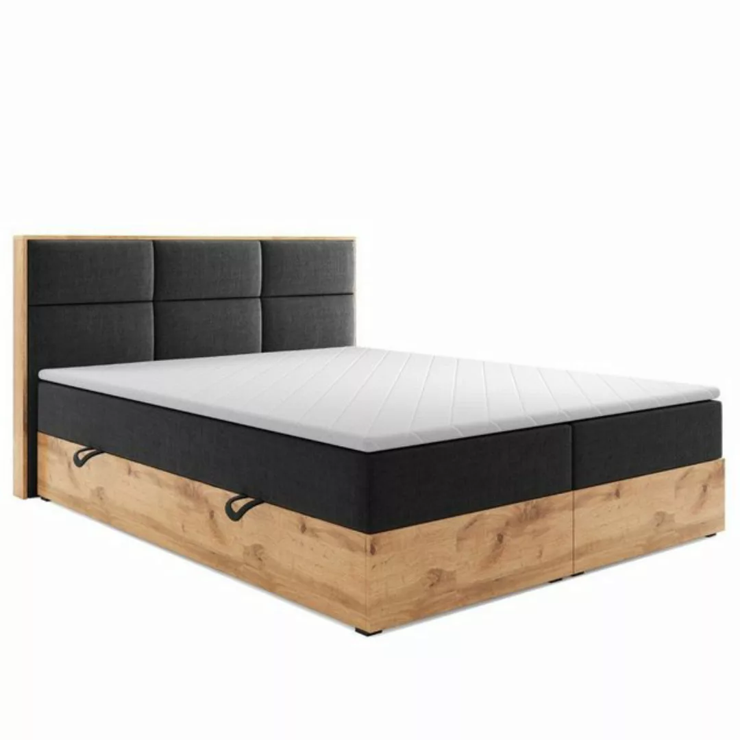 inter Boxspringbett Boxspringbett KOPENHAGEN 180x200cm Anthrazit Bettkasten günstig online kaufen