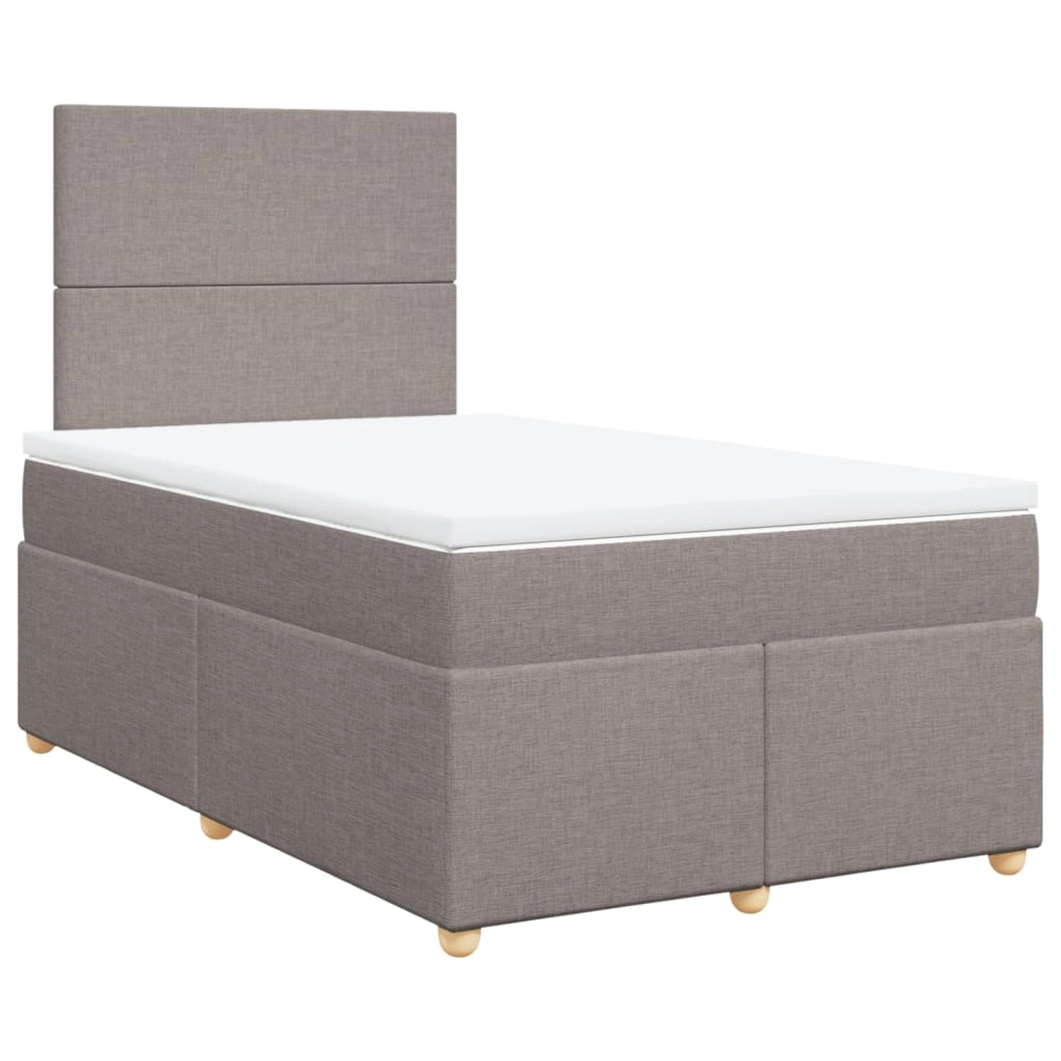 vidaXL Boxspringbett mit Matratze Taupe 120x200 cm Stoff2098091 günstig online kaufen