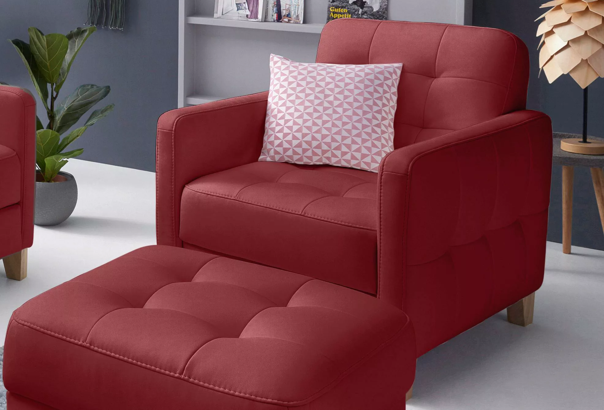 exxpo - sofa fashion Sessel "Elio, Loungesessel, aufwendige Detailverarbeit günstig online kaufen