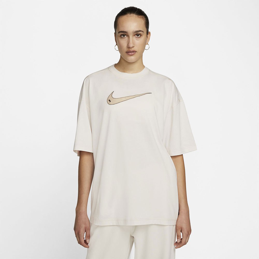 Nike Sportswear Swoosh Kurzärmeliges T-shirt XS Phantom / Black / Sanddrift günstig online kaufen