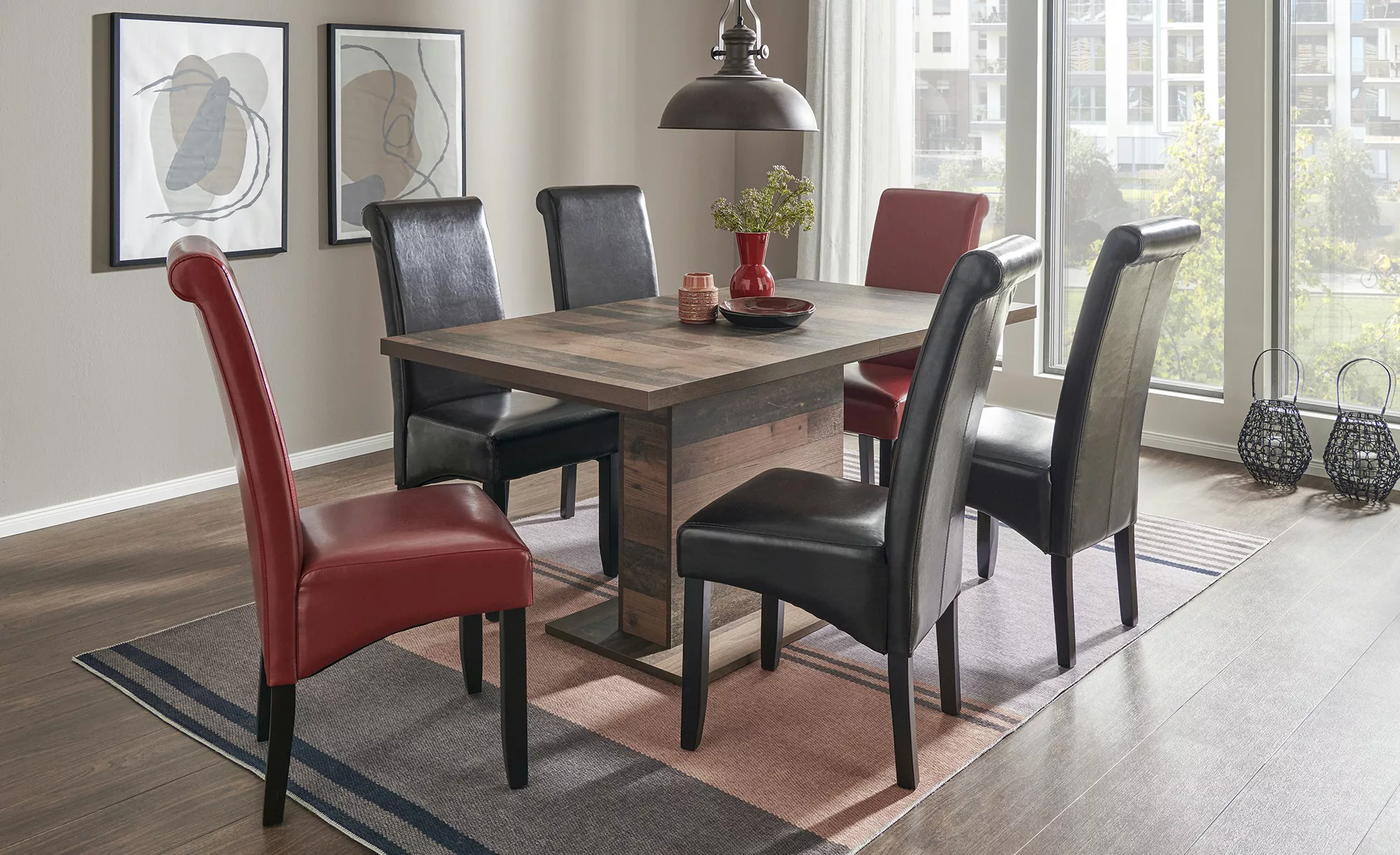 Stuhl  Arian - rot - 49 cm - 107 cm - 50 cm - Sconto günstig online kaufen